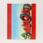 1950 rode racewagen legpuzzel (Verticaal)