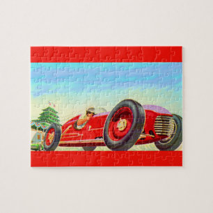 1950 rode racewagen legpuzzel