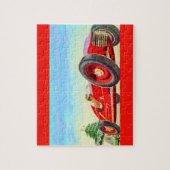 1950 rode racewagen legpuzzel (Verticaal)