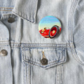 1950 rode racewagen ronde button 5,7 cm (In situ)