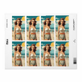 1950 Strandmeisje Etiket (Full Sheet)