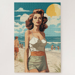 1950 Strandmeisje Legpuzzel