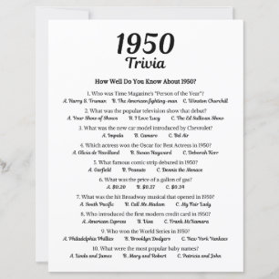 1950 Trivia spel