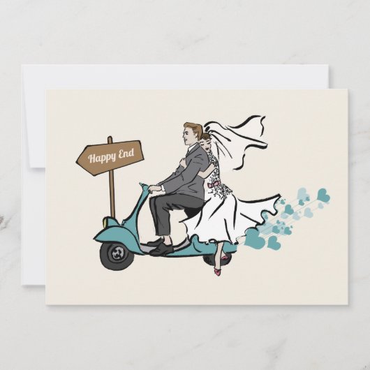 1950 Vintage bruiloft uitnodiging (Voorkant)