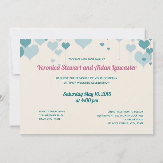 1950 Vintage bruiloft uitnodiging (Achterkant)