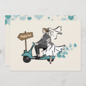 1950 Vintage bruiloft uitnodiging (Voorkant / Achterkant)