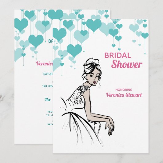 1950 Vintage bruiloft Vrijgezellenfeest Kaart (Voorkant / Achterkant)