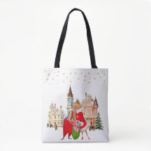 1950 Vintage Christmas Couple gouden sterren