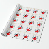 1950 Vintage kerstdame met Schotse Terrior Cadeaupapier (Uitgerold)