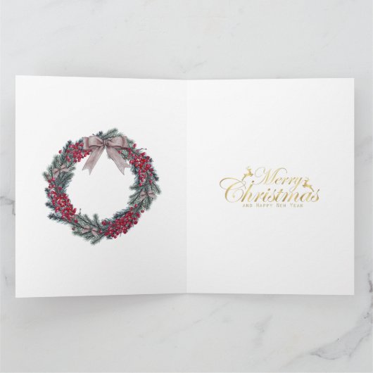 1950 Vintage Lady Merry Christmas  Bedankkaart (Binnen)