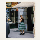 1950 Vintage Vrouw Franse Straatmode  Planner (Achterkant)