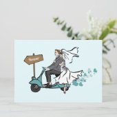 1950 Vintage Wedding Invitation Kaart (Staand voorkant)