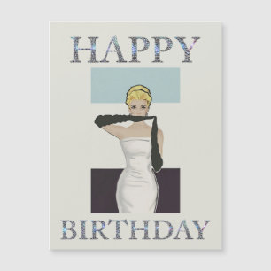 1950  vrouw avond handschoenen Happy birthday