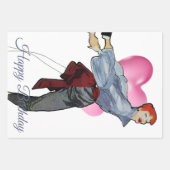 1950  vrouw in grijze blouse inpakpapier vel (Voorkant 2)