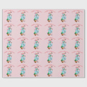 1950  Vrouw Kerstgroet Cadeaupapier (Vlak)