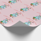 1950  Vrouw Kerstgroet Cadeaupapier (Hoek)