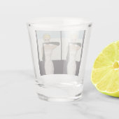 1950 vrouw met avondhandschoenen shot glas (Achterkant)