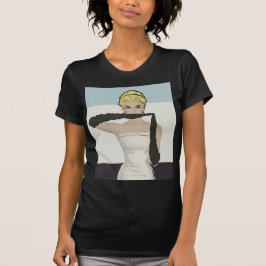 1950  vrouw met avondhandschoenen t-shirt