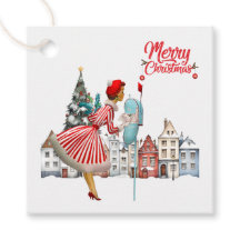 1950  vrouw met kerstgroeten