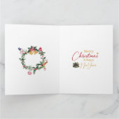 1950 vrouw met kerstgroeten kaart (Binnen)