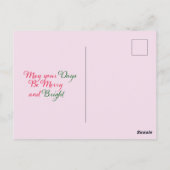 1950 Vrouw met Vlinders Kerstmis Groet Briefkaart (Achterkant)