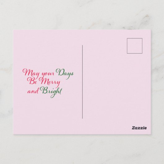 1950 Vrouw met Vlinders Kerstmis Groet Briefkaart (Achterkant)