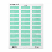 1950 zee foam groen met witte stippen etiket (Full Sheet)