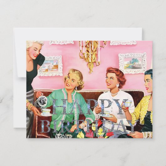 1950's Afternoon Tea Happy Birthday (Voorkant)
