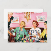 1950's Afternoon Tea Happy Birthday (Voorkant / Achterkant)