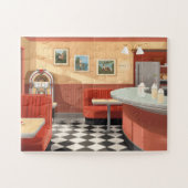 1950s American Diner Puzzle – Vintage Jukebox Legpuzzel (Horizontaal)