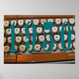 1950's Antiek schrijfmachine 19-inch x13-inch Post Poster