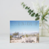 1950'S Arizona Road Trip in de woestijn Briefkaart (Staand voorkant)