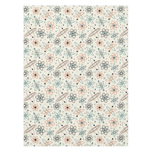 1950s Atomic Age Space Stars Wetenschap Midden eeu Tafelkleed (Voorkant)