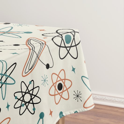1950s Atomic Age Space Stars Wetenschap Midden eeu Tafelkleed (Voorbeeld)