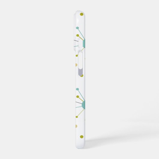 1950s Atomic Age Starburst Mid Century Modern iPhone 16 Hoesje (Linkerkant)