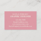 1950s Atomic Age Vanilla Pink Visitekaartje (Achterkant)