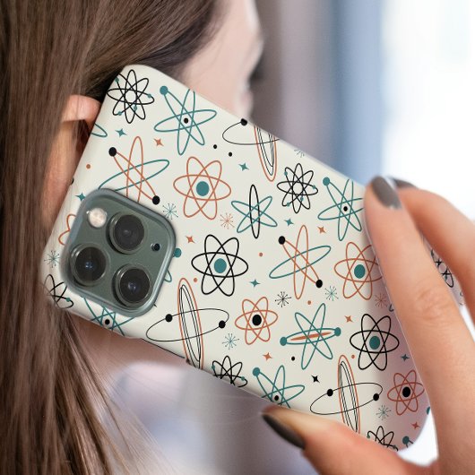 1950s Atomic Era Space Age Mid-century Pattern iPhone 16 Hoesje