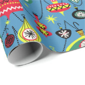 1950s Atomic Mid-Century Modern Kerstmis Cadeaupapier (Rol Hoek)