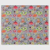 1950s Atomic Mid-Century Modern Kerstmis Cadeaupapier (Vlak)