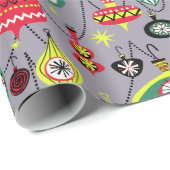 1950s Atomic Mid-Century Modern Kerstmis Cadeaupapier (Rol Hoek)