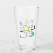 1950s Atomic Squares Sterren Boomerang Mid Century Glas (Achterkant)