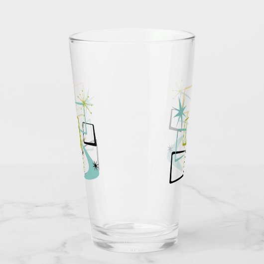 1950s Atomic Squares Sterren Boomerang Mid Century Glas (Links)