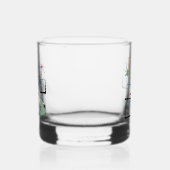 1950s Atomic Squares Sterren Boomerang Mid Century Whisky Glas (Links)