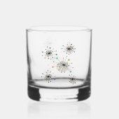 1950s Atomic Starburst Mid-century Modern Whisky Glas (Voorkant)
