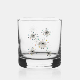 1950s Atomic Starburst Mid-century Modern Whisky Glas