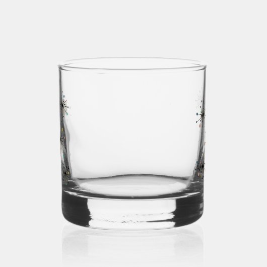 1950s Atomic Starburst Mid-century Modern Whisky Glas (Rechts)