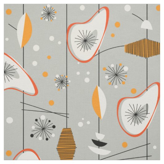  1950s atoommiddelmatig ontwerp uit de middeleeuwe stof (Swatch)