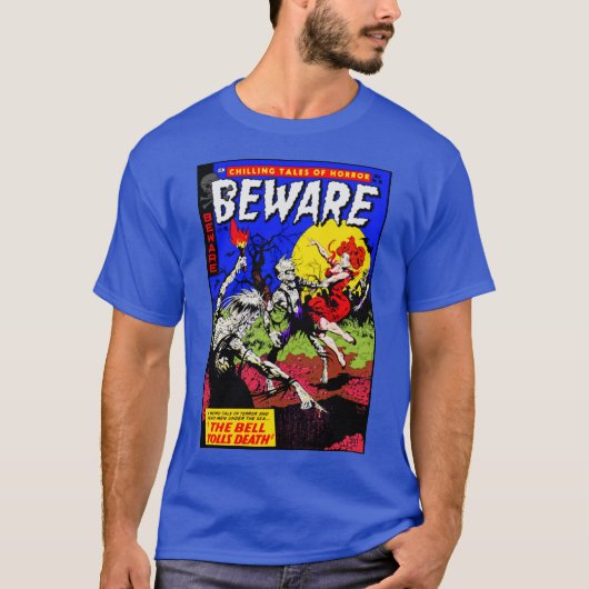 1950's BEWARE Horror Comic T-Shirt (Voorkant)