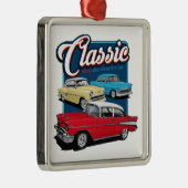 1950s Classic Cars Metalen Ornament (Rechts)
