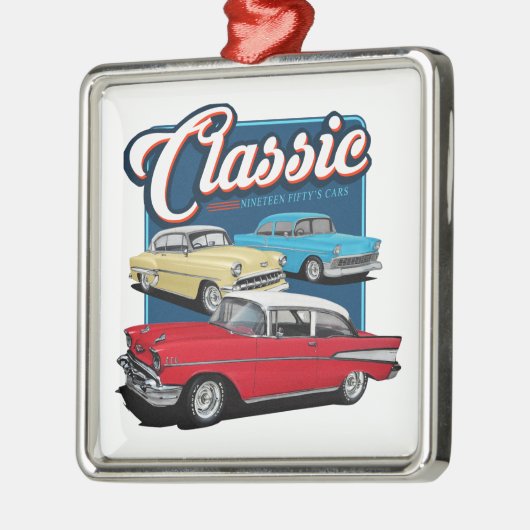 1950s Classic Cars Metalen Ornament (Links)